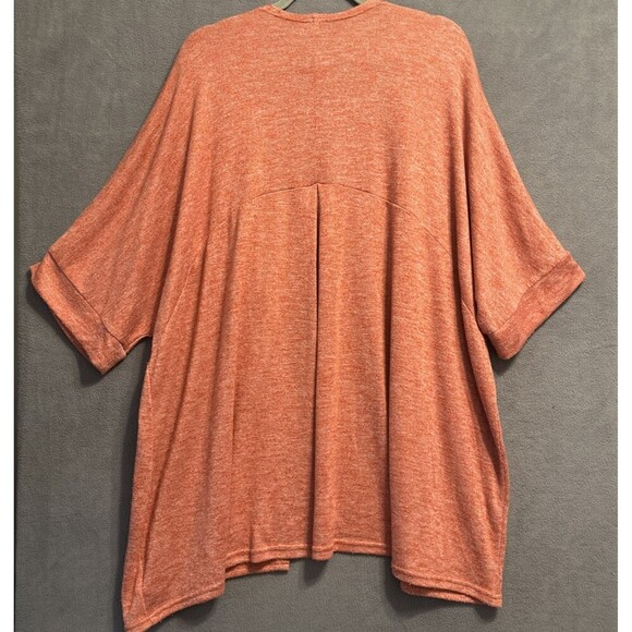 Torrid Open Front Knit Cardigan Light Sweater Short Sleeve Plus Size 5X Coral - Picture 6 of 9